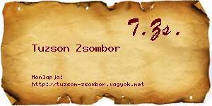 Tuzson Zsombor névjegykártya