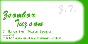 zsombor tuzson business card